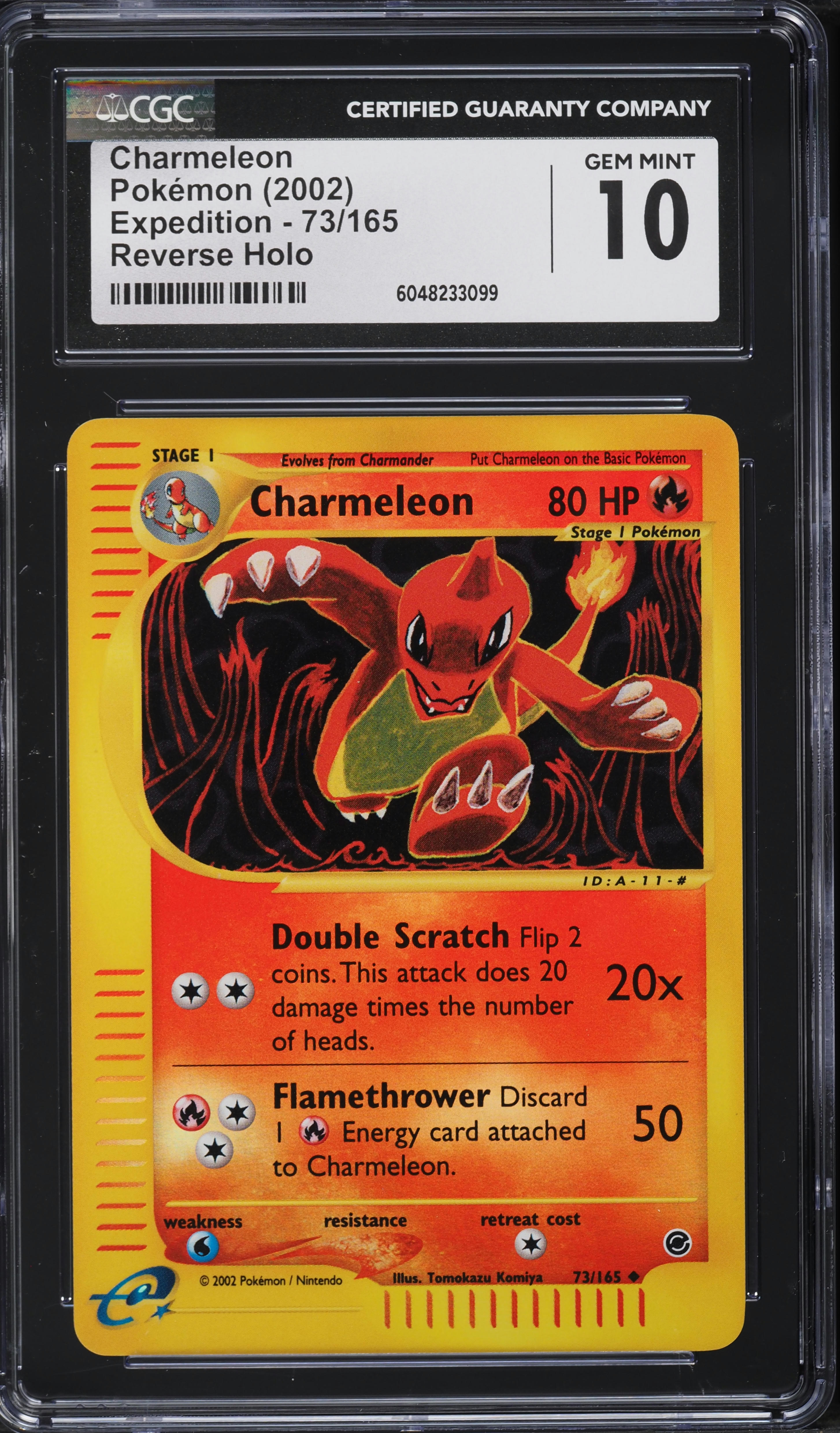 2002 Pokemon Expedition Reverse Holo Charmeleon #73 CGC 10 GEM MINT