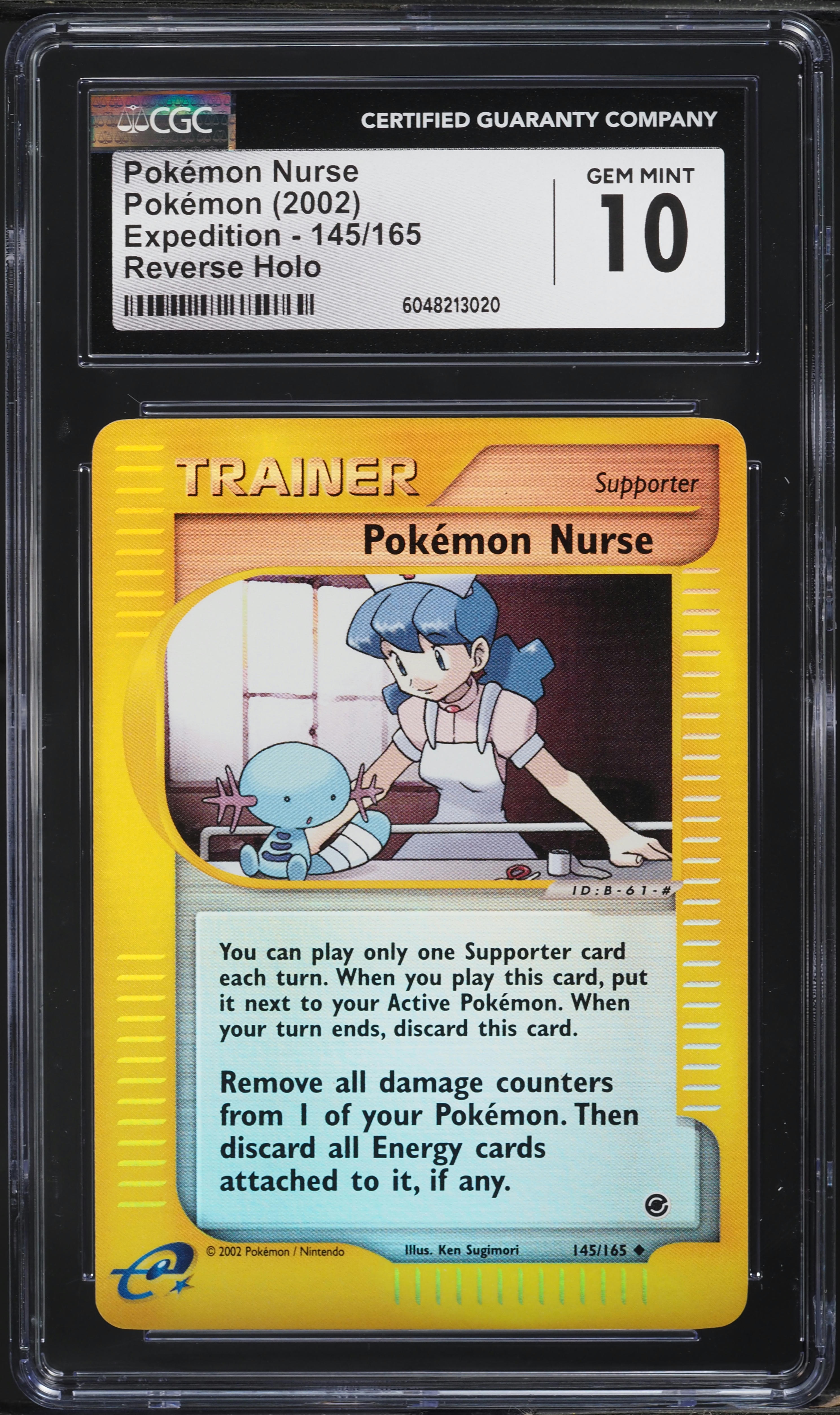 2002 Pokemon Expedition Reverse Holo Pokemon Nurse #145 CGC 10 GEM MINT