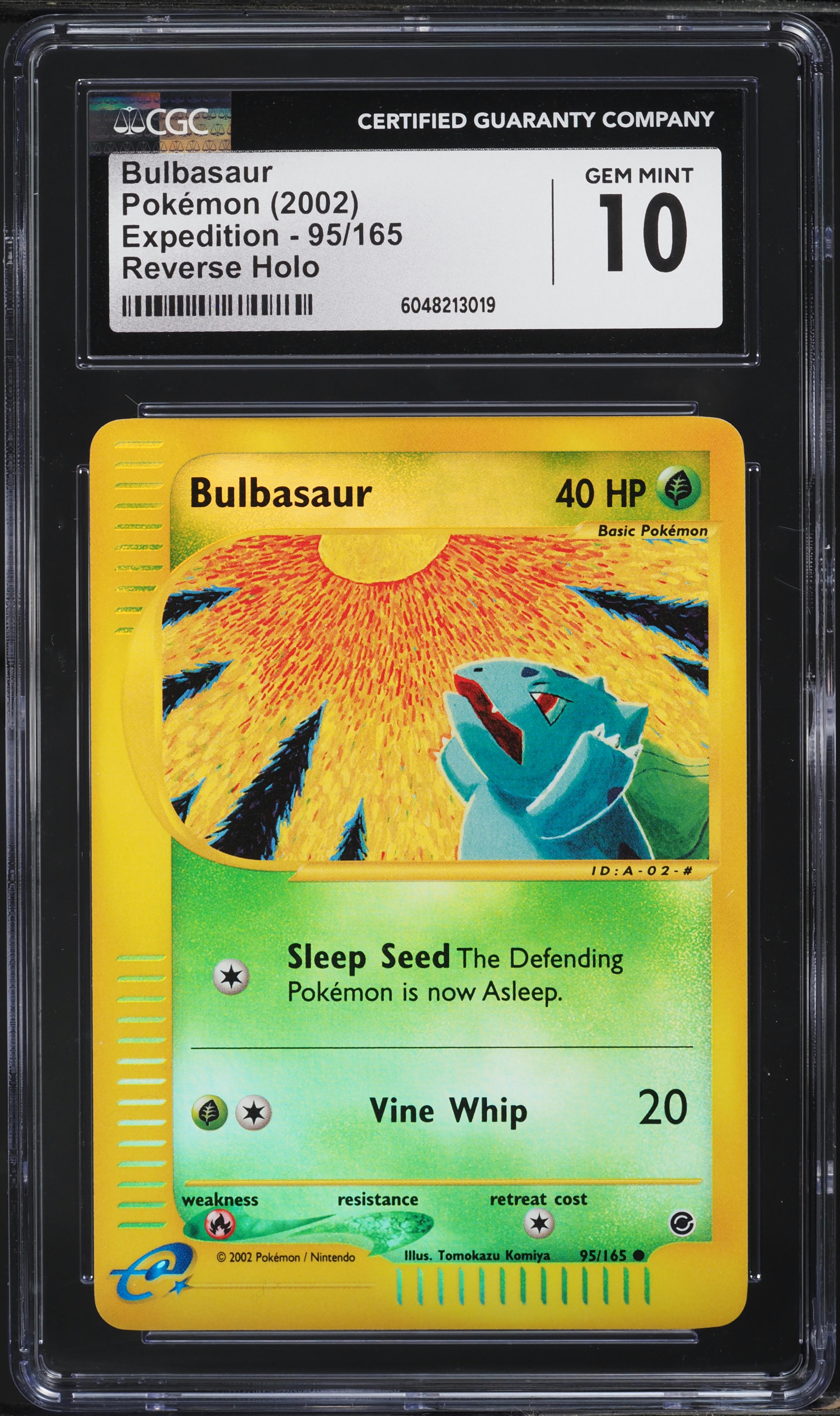 2002 Pokemon Expedition Reverse Holo Bulbasaur #95 CGC 10 GEM MINT