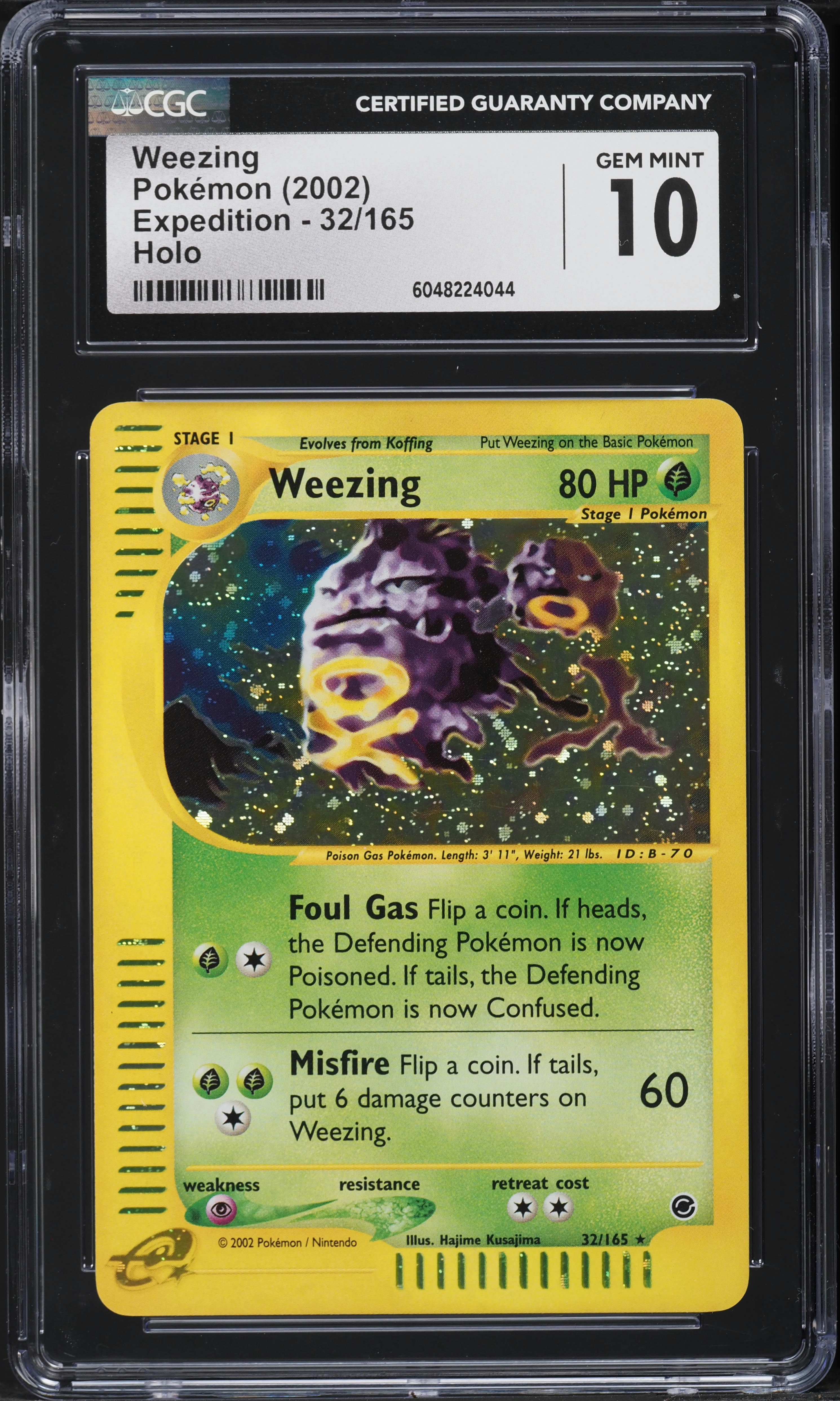 2002 Pokemon Expedition Holo Weezing #32 CGC 10 GEM MINT