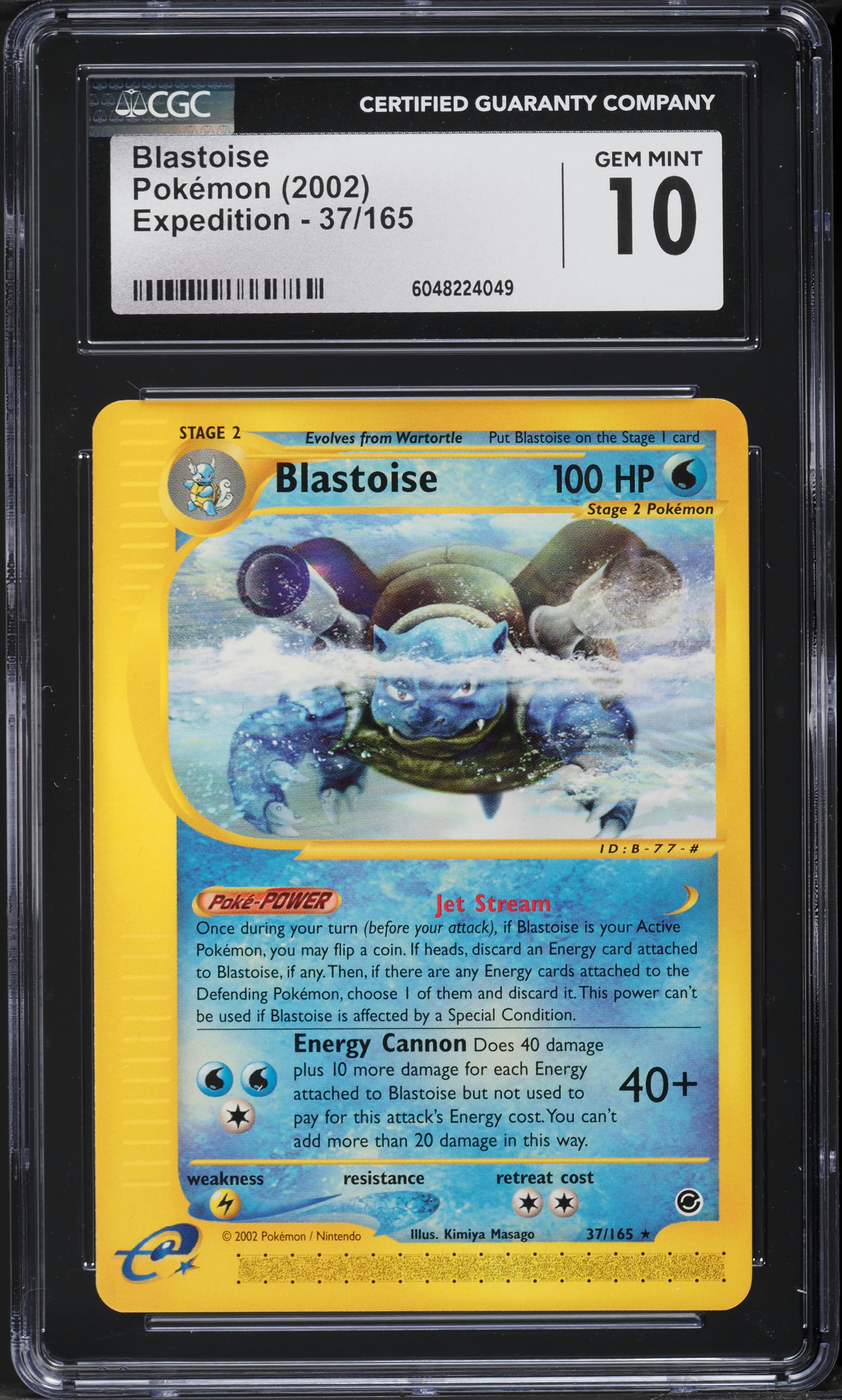 2002 Pokemon Expedition Blastoise #37 CGC 10 GEM MINT