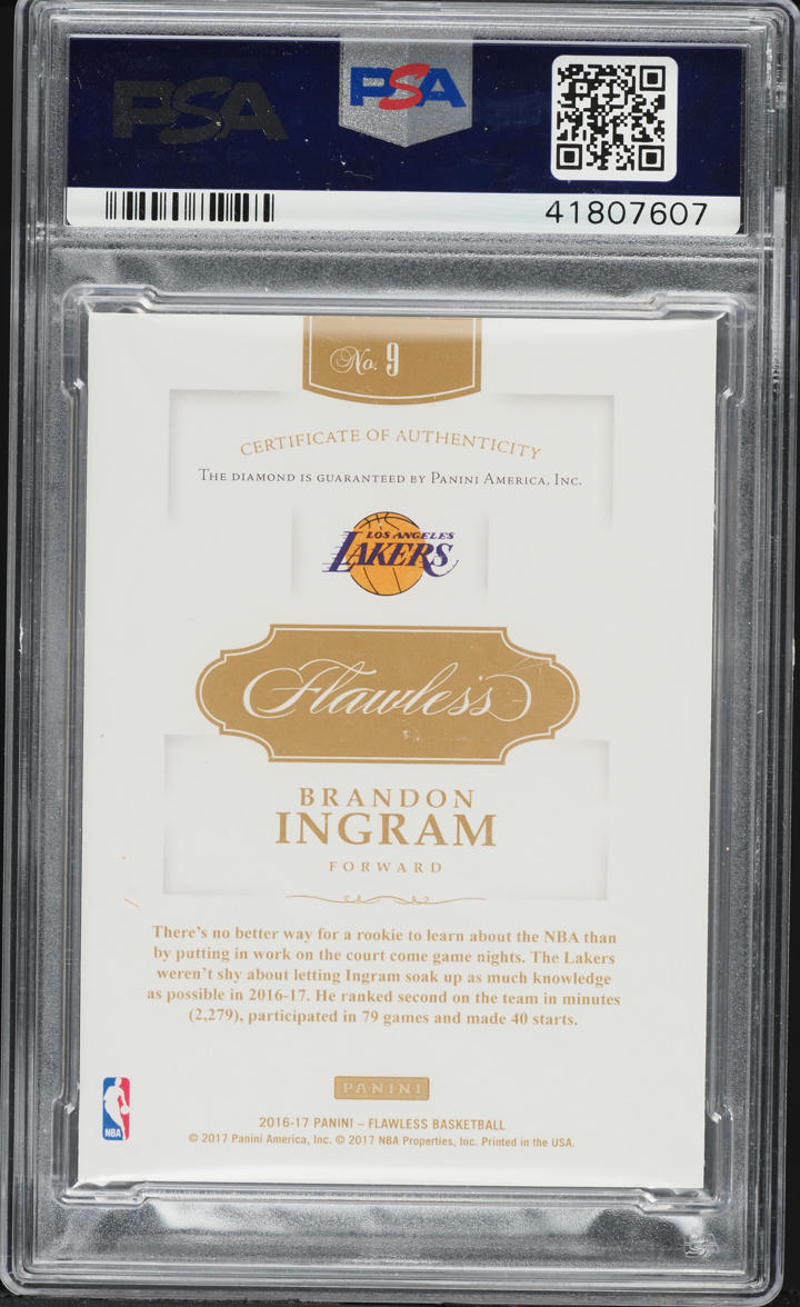 2016 Panini Flawless Diamond Gems Brandon Ingram ROOKIE /25 #9 PSA 8 NM-MT