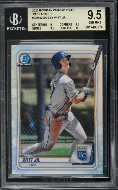 PSA 10 Bobby Witt Jr. 2020 Bowman Chrome Prospects MEGA BOX Refractor Rookie Card