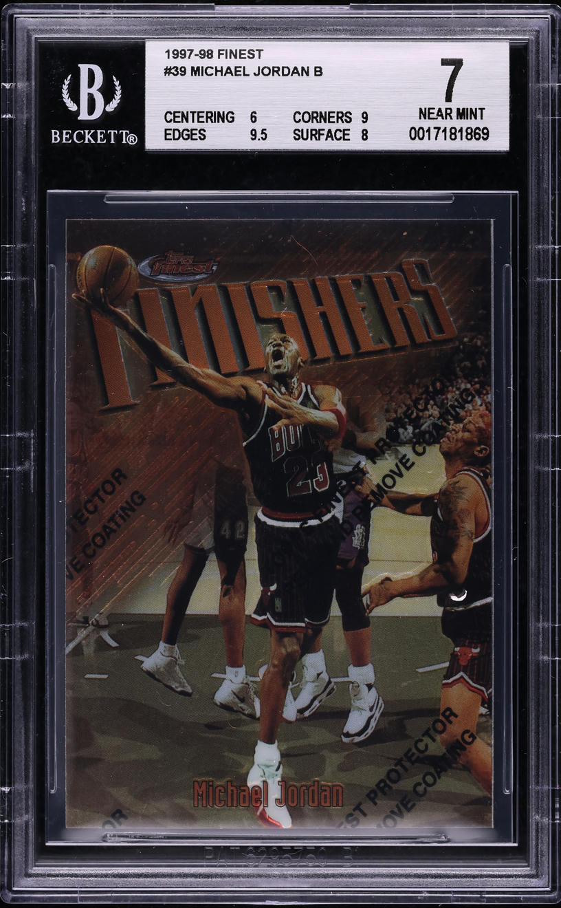 1997 Finest Basketball w/ Coating Michael Jordan #39 BGS 7 NRMT