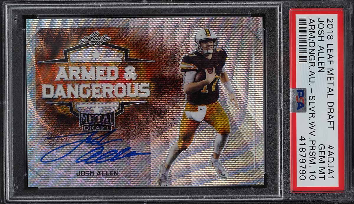 2018 Leaf Metal Draft Silver Wave Prismatic Josh Allen ROOKIE RC