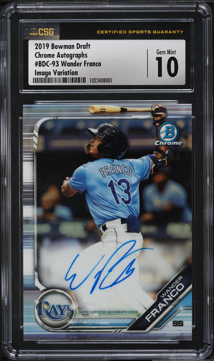 2019 Bowman Chrome Image Variation Wander Franco ROOKIE AUTO /99 #BDC ...