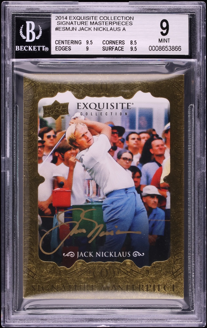 2014 Exquisite Collection Signature Masterpieces Jack Nicklaus AUTO #ESM-JN BGS 9 MINT