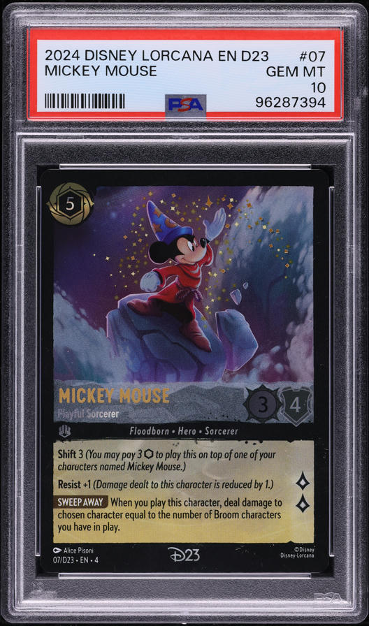 2022 Disney Lorcana Promo D23 Expo Mickey Mouse #1 PSA 10 GEM MINT