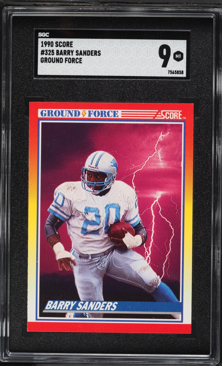1990 Score Football Barry Sanders #325 SGC 9 MINT