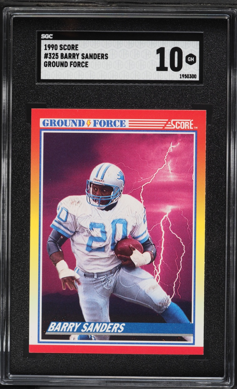 1990 Score Football Barry Sanders #325 SGC 10 GEM MINT
