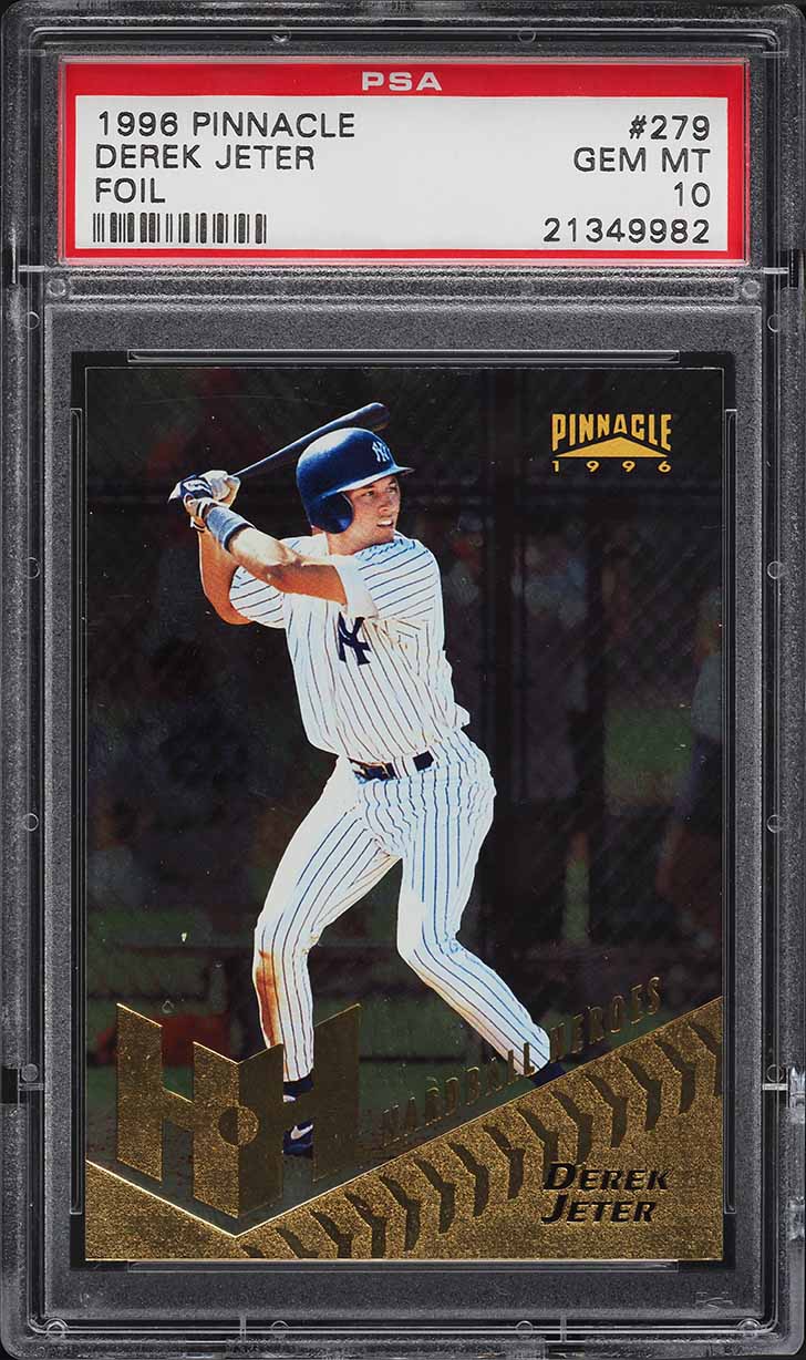 1996 Pinnacle Foil Derek Jeter ROOKIE #279 PSA 10 GEM MINT on Fanatics ...