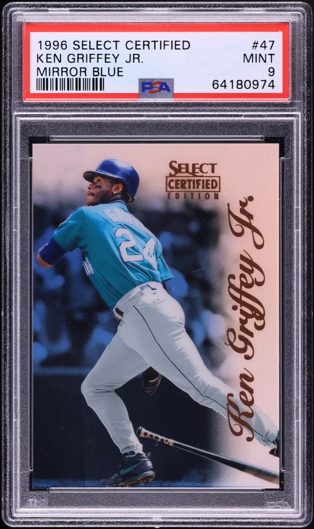 1996 Select Certified Mirror Blue Ken Griffey Jr. #47 PSA 9 MINT