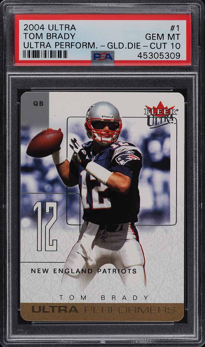 2004 Ultra Performers Gold Die-Cut Tom Brady #1 PSA 10 GEM MINT - Photo 1