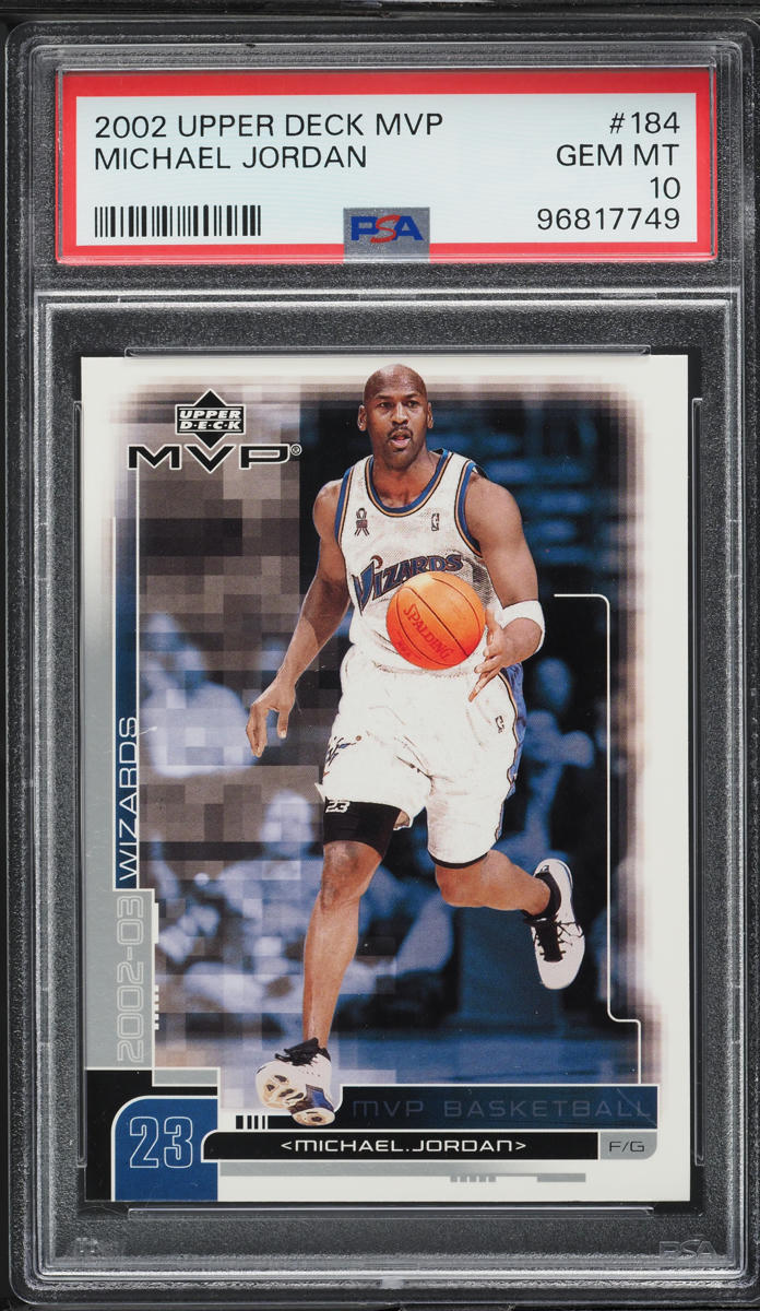 2002 Upper Deck MVP Michael Jordan #184 PSA 10 GEM MINT