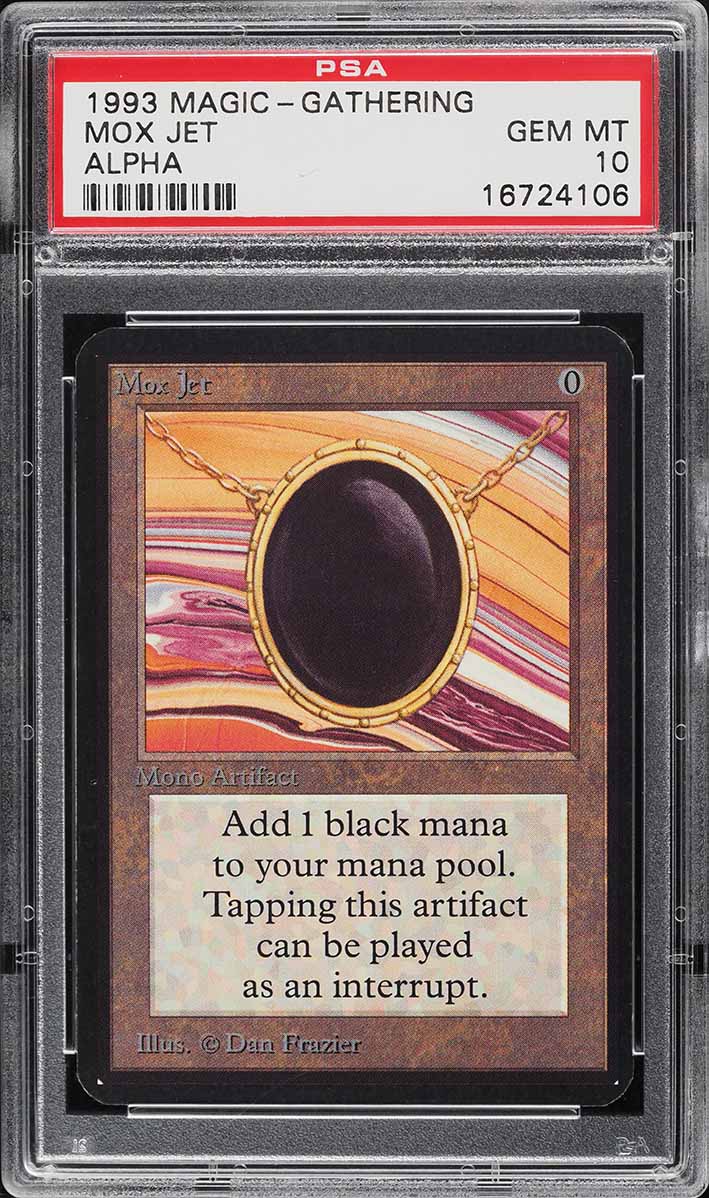 1993 Magic The Gathering MTG Alpha Mox Jet PSA 10 GEM MINT on
