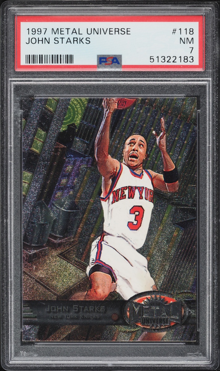 1997 Metal Universe John Starks #118 PSA 7 NRMT