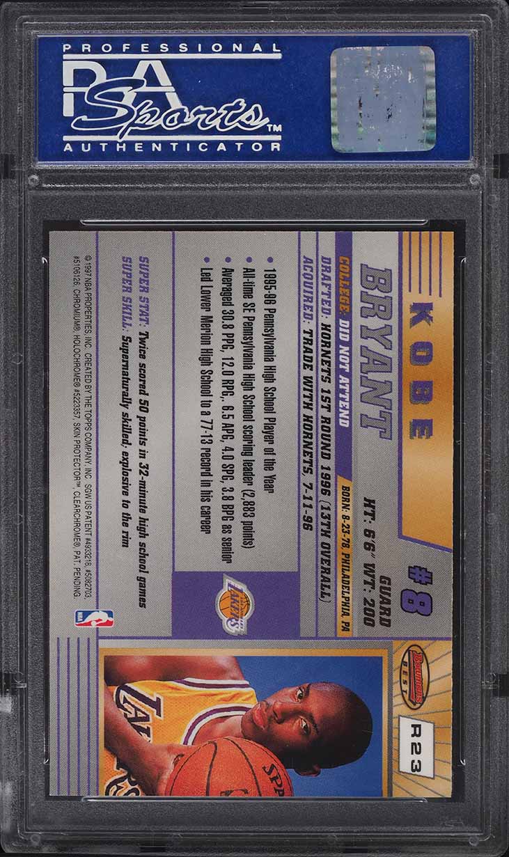 1996 Bowman's Best Kobe Bryant ROOKIE #R23 PSA 9 MINT
