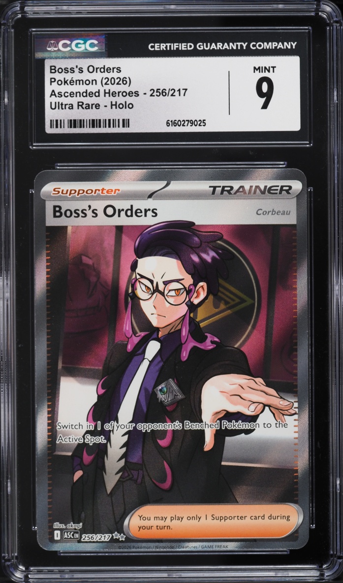 2026 Pokemon Mega Evolution Ascended Heroes Full Art Boss's Orders #256 CGC 9 MINT
