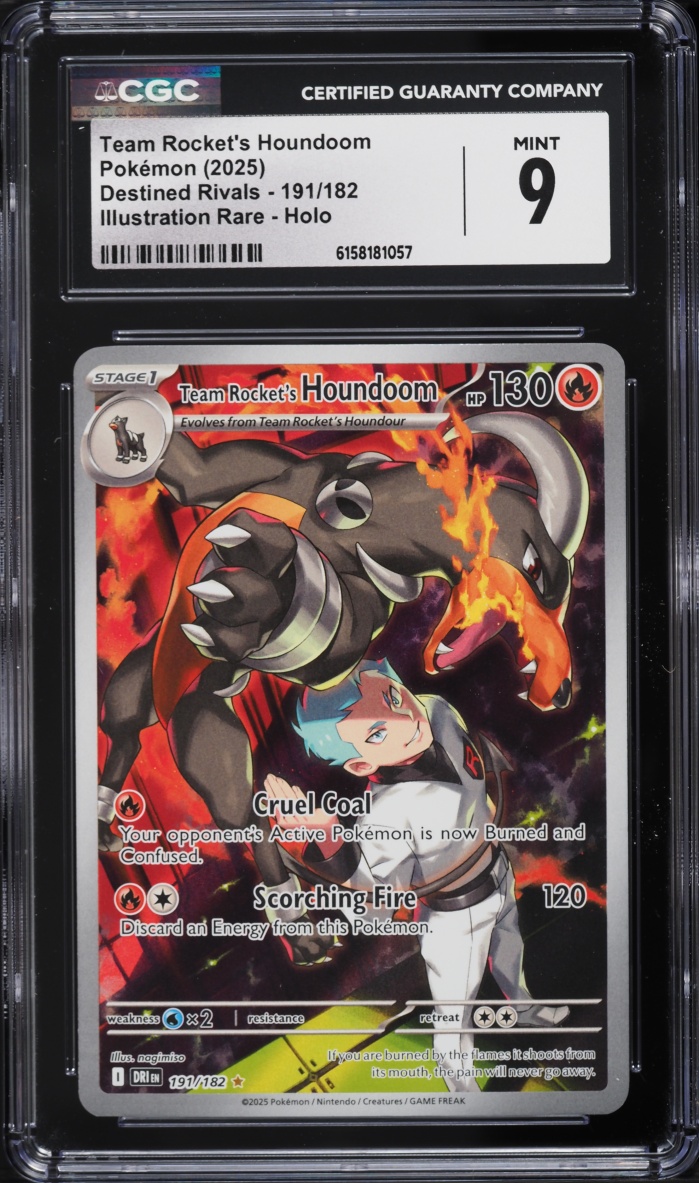 2025 Pokemon Scarlet & Violet Destined Rivals IR Team Rocket's Houndoom #191 CGC 9 MINT