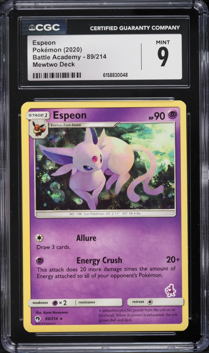 2020 Pokemon Sword & Shield Battle Academy Deck Espeon #89 CGC 9 MINT