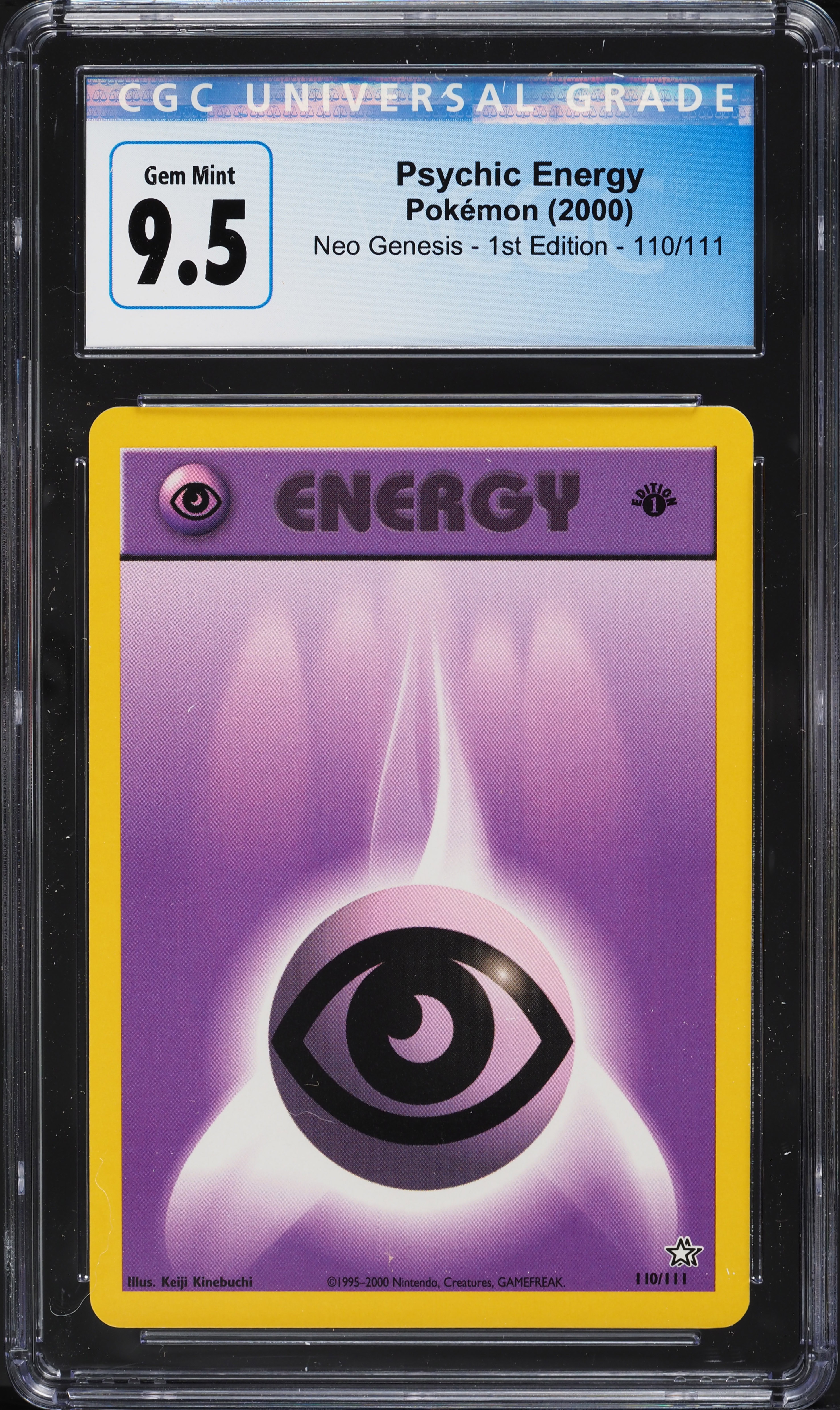 2000 Pokemon Neo Genesis 1st Edition Psychic Energy #110 CGC 9.5 GEM MINT