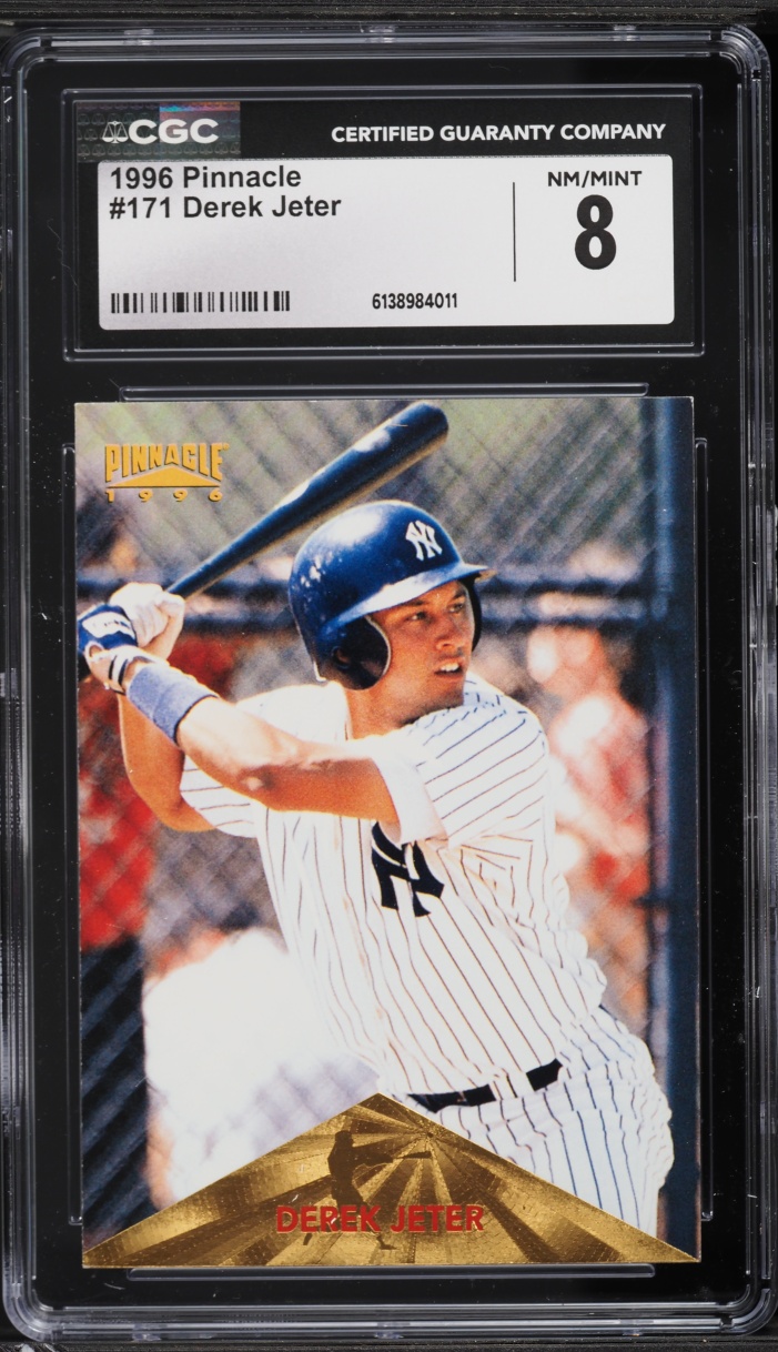 1996 Pinnacle Derek Jeter ROOKIE #171 CGC 8 NM-MT