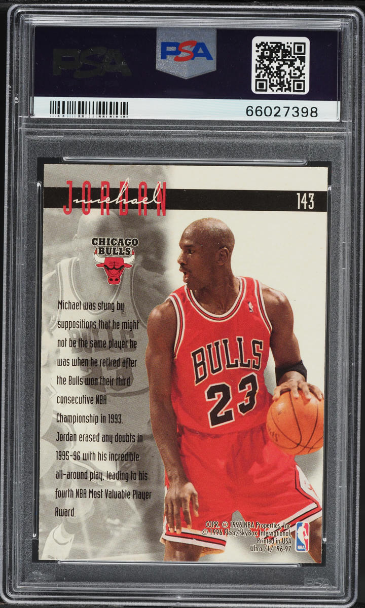 1996 Ultra Gold Medallion Michael Jordan #143 PSA 10 GEM MINT