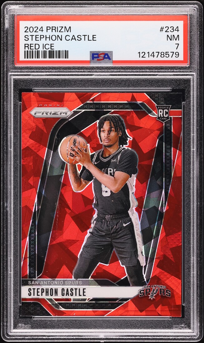 2024 Panini Prizm Red Ice Stephon Castle ROOKIE #234 PSA 7 NRMT