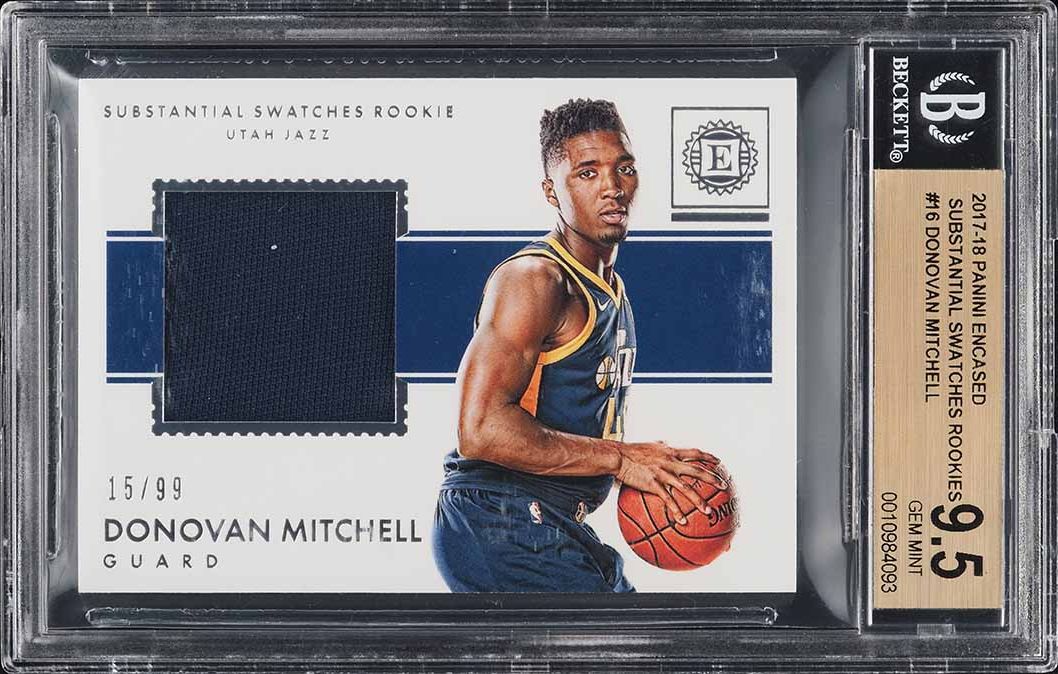 2017 Panini Encased Substantial Rookies Donovan Mitchell RC PATCH
