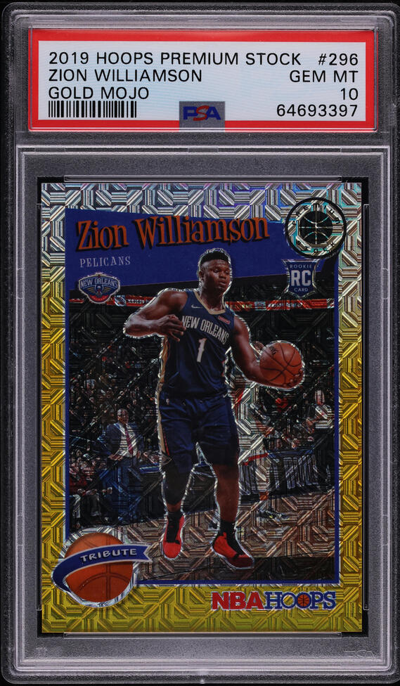 2019 Hoops Premium Stock Pulsar Zion Williamson ROOKIE RC