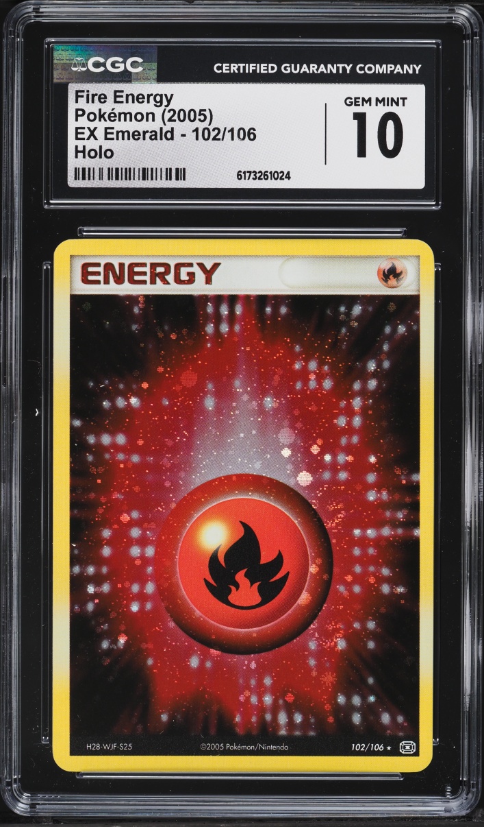 2005 Pokemon EX Emerald Holo Fire Energy #102 CGC 10 GEM MINT