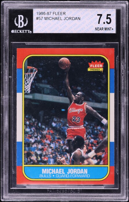 1986 Fleer Basketball Michael Jordan ROOKIE #57 BGS 9 MINT on