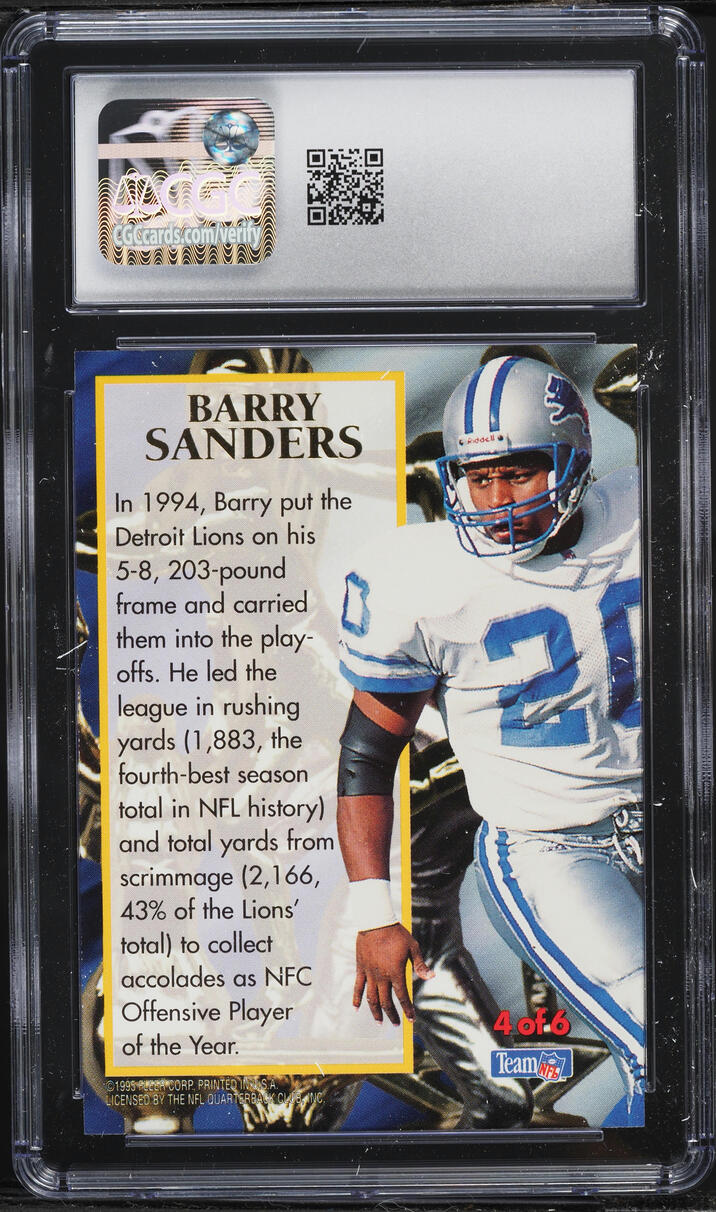 1995 Ultra Award Winners Barry Sanders #4 CGC 10 GEM MINT