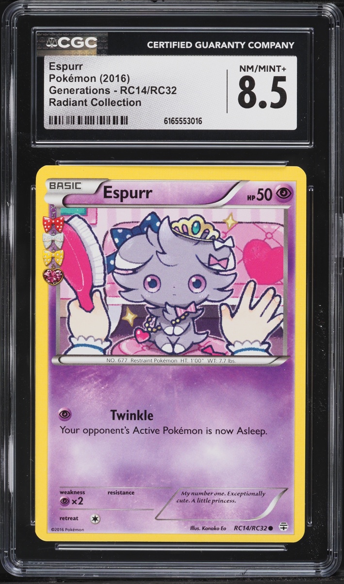 2016 Pokemon XY Generations Radiant Collection Espurr #RC14 CGC 8.5 NM-MT+