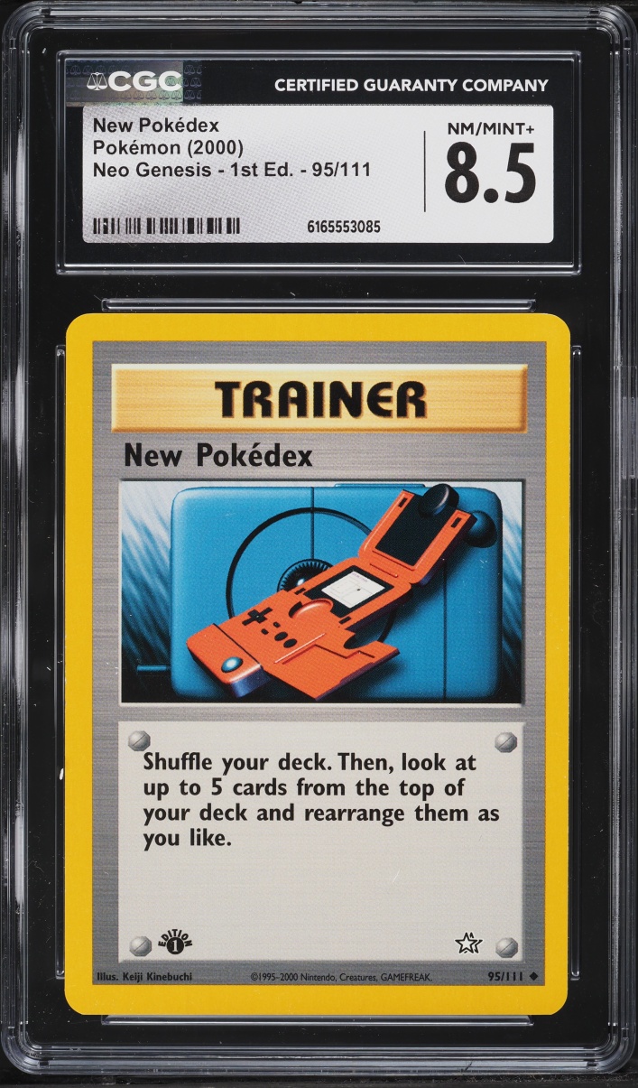 2000 Pokemon Neo Genesis 1st Edition New Pokedex #95 CGC 8.5 NM-MT+