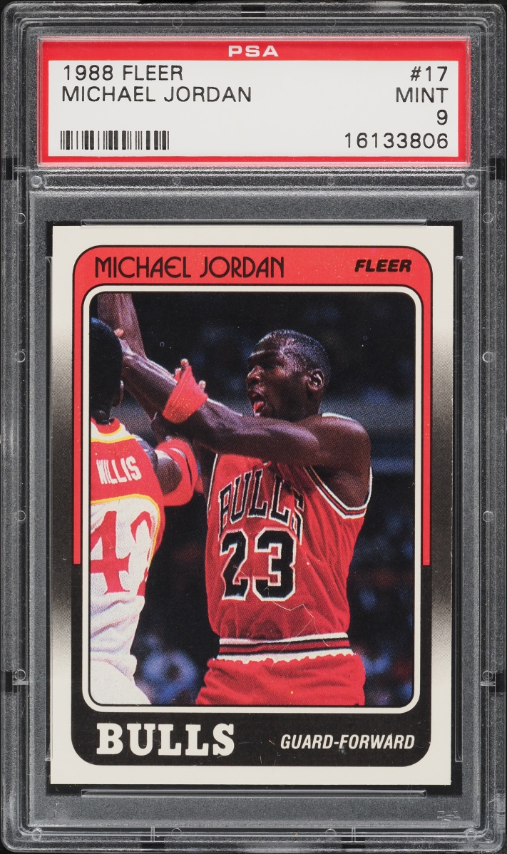 1988 Fleer Basketball Michael Jordan #17 PSA 9 MINT
