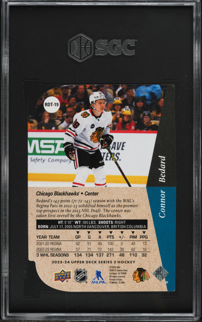 2023 Upper Deck '94-95 Die-Cut Connor Bedard ROOKIE #RDT-19 SGC 9.5 MINT+