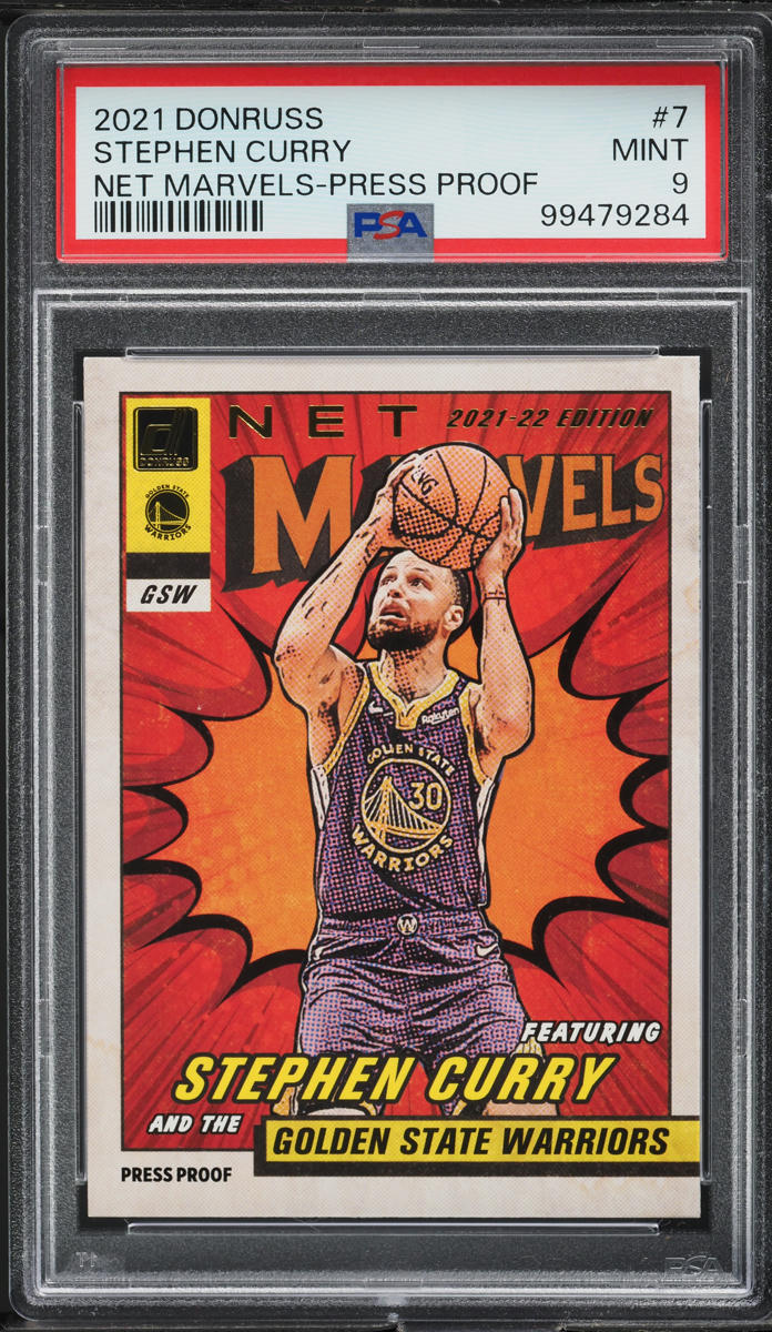 2021 Donruss Net Marvels Press Proof Stephen Curry #7 PSA 9 MINT