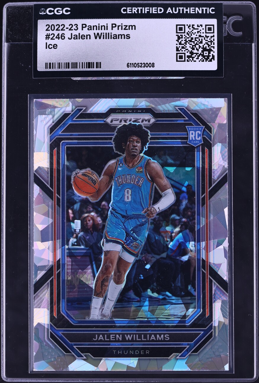 2022 Panini Prizm Ice Jalen Williams ROOKIE #246 CGC AUTH