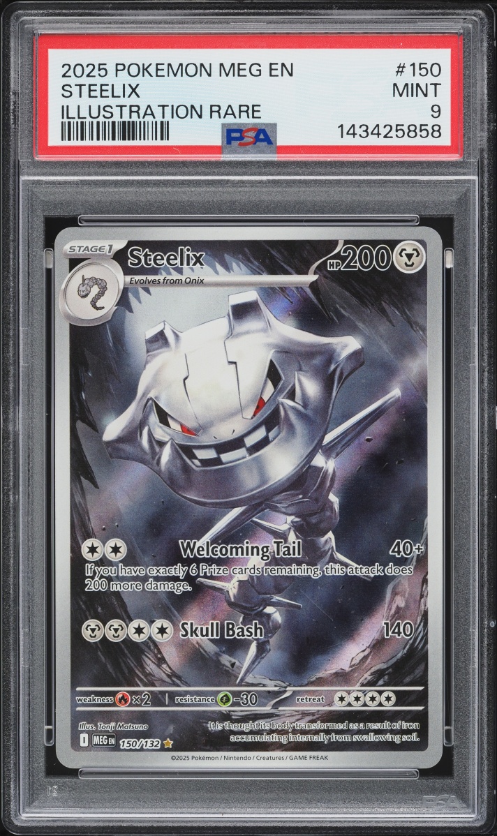 2025 Pokemon Mega Evolution IR Steelix #150 PSA 9 MINT