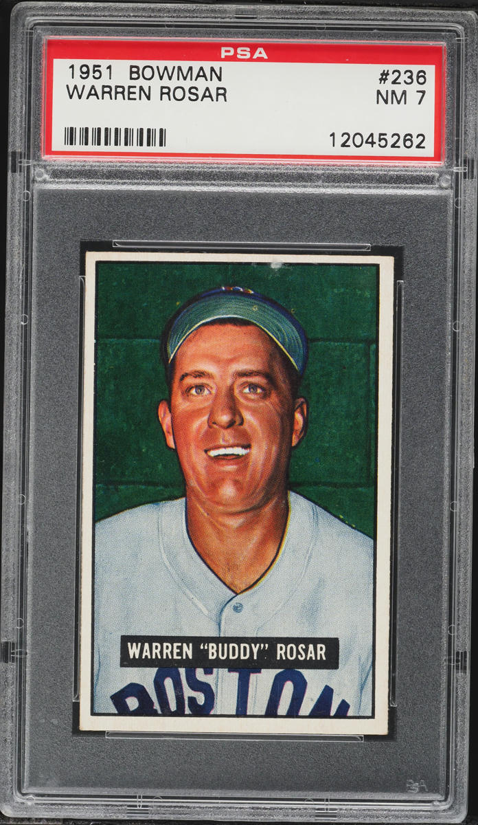 1951 Bowman Warren "Buddy" Rosar #236 PSA 7 NRMT