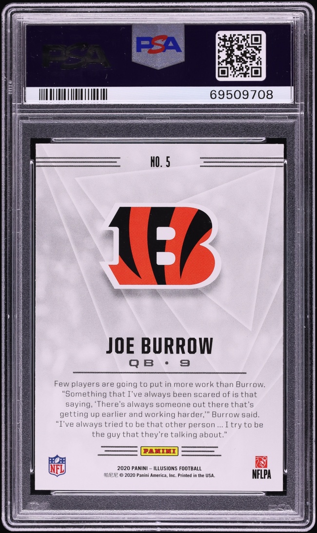 2020 Panini Illusions Retail Joe Burrow ROOKIE #5 PSA 10 GEM MINT