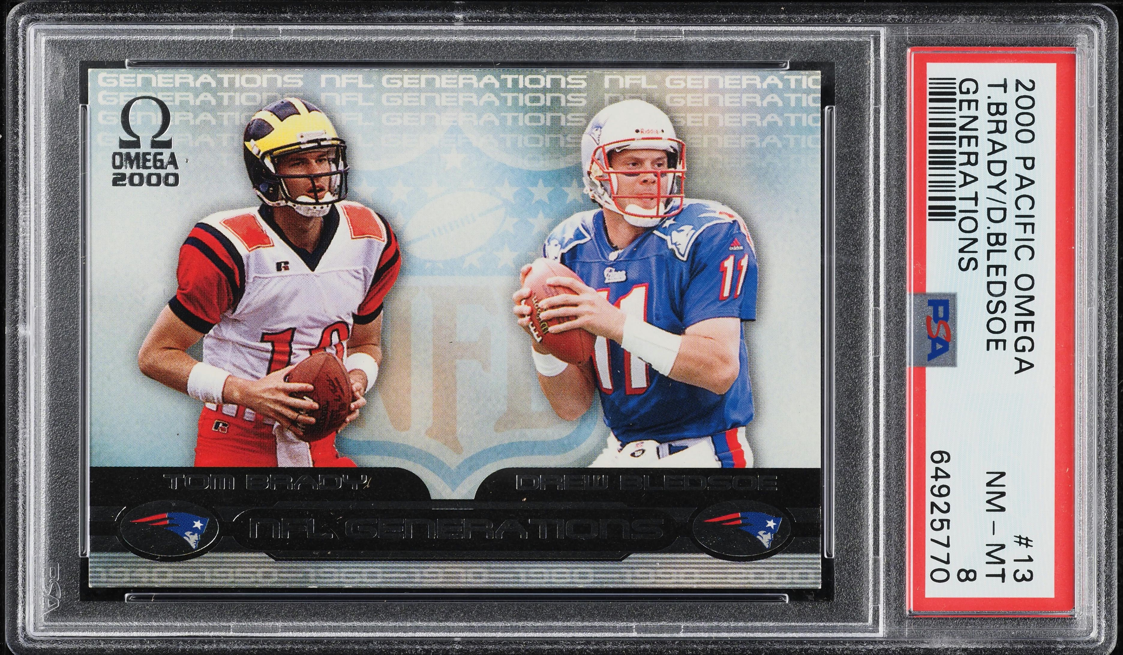 2000 Pacific Paramount Tom Brady ROOKIE #138 PSA 6 EXMT on