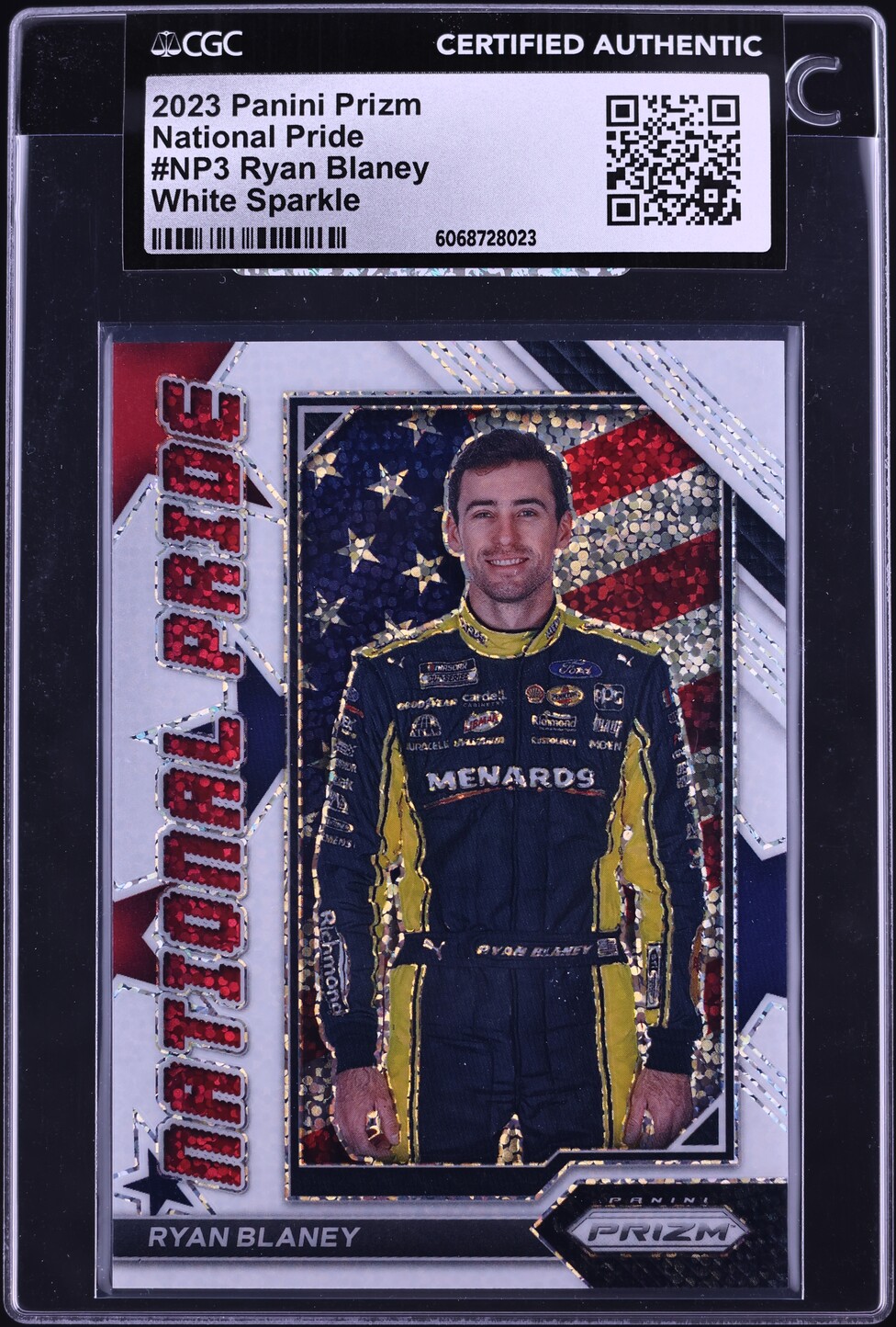 2023 Panini Prizm National Pride White Sparkle Ryan Blaney