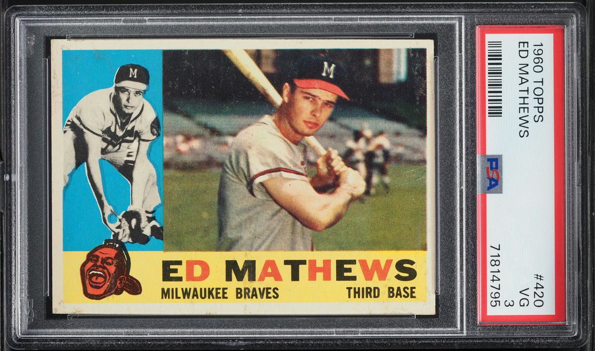 1960 Topps Eddie Mathews #420 PSA 3 VG