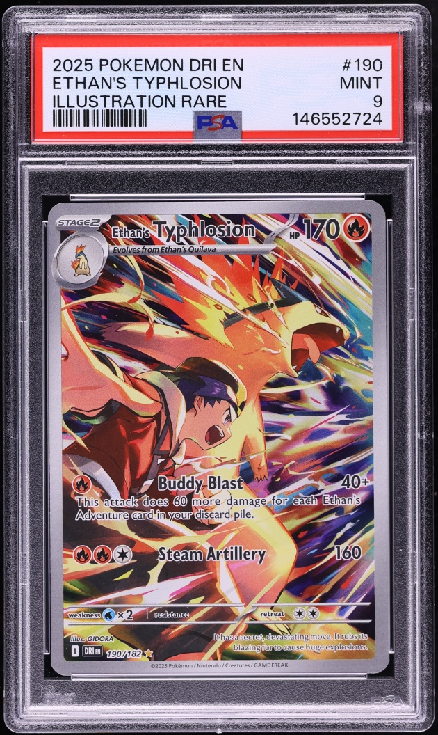 2025 Pokemon Scarlet & Violet Destined Rivals IR Ethan's Typhlosion #190 PSA 9 MINT