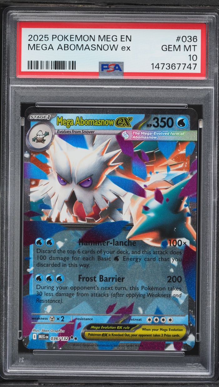 2025 Pokemon Mega Evolution Holo Mega Abomasnow ex #36 PSA 10 GEM MINT