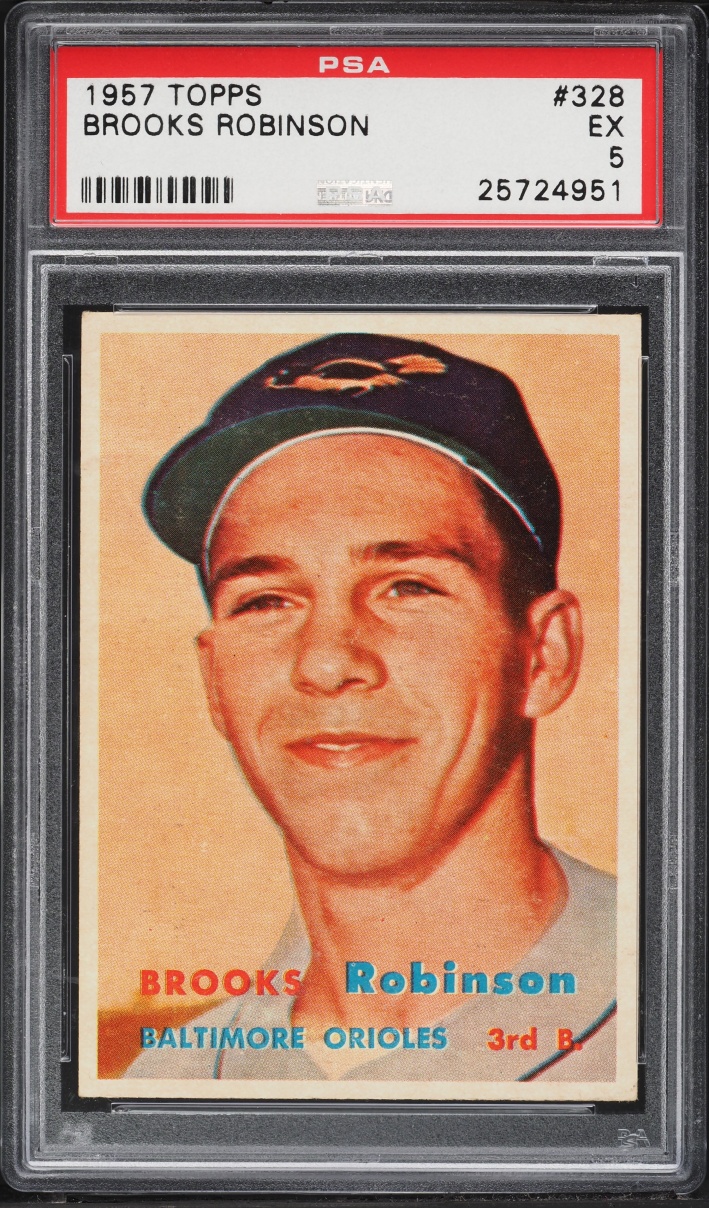 1957 Topps Brooks Robinson ROOKIE #328 PSA 5 EX
