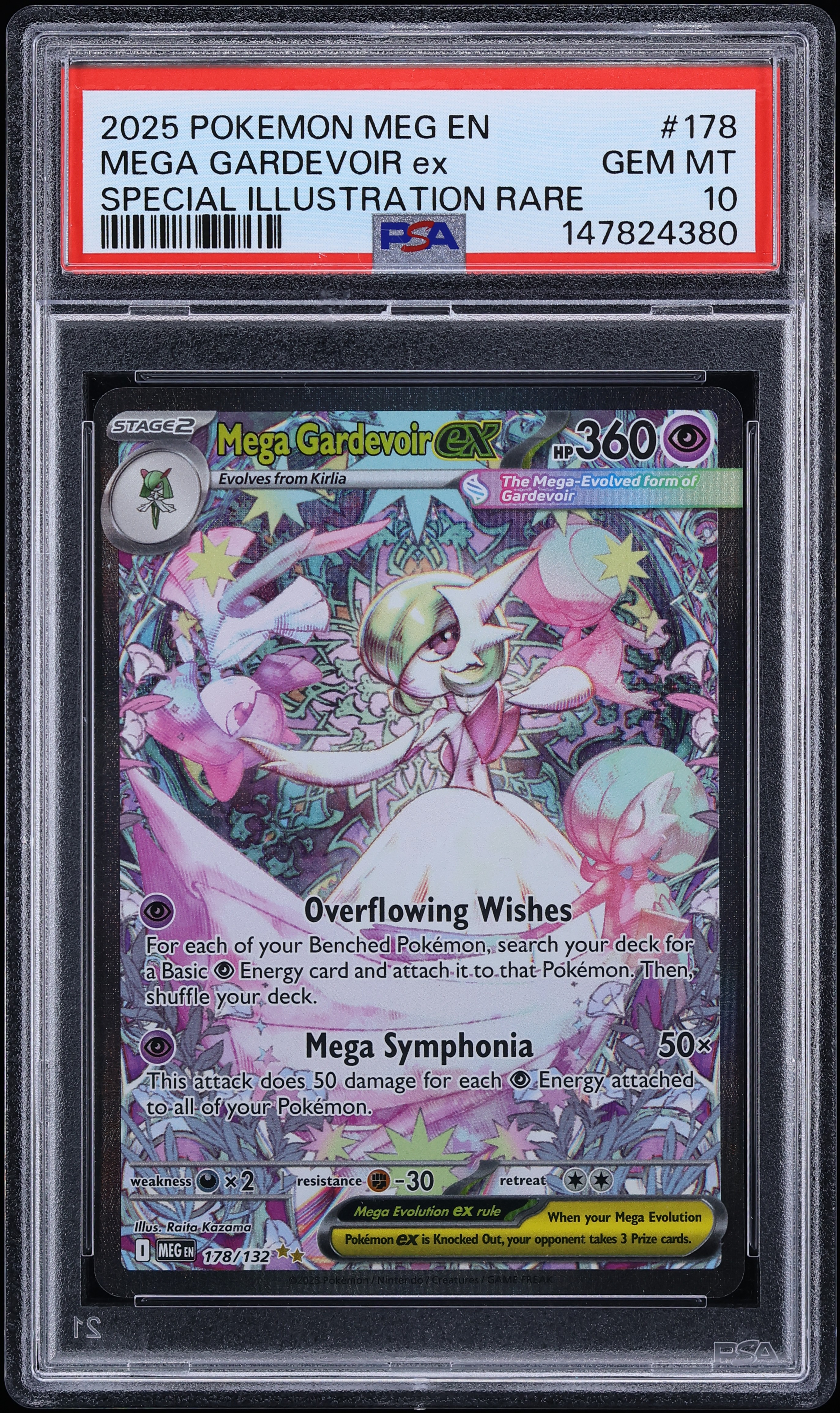 2025 Pokemon Mega Evolution SIR Mega Gardevoir Ex #178 PSA 10 GEM MINT