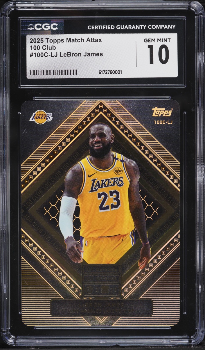 2025 Topps Match Attax 100 Club LeBron James #100C-LJ CGC 10 GEM MINT